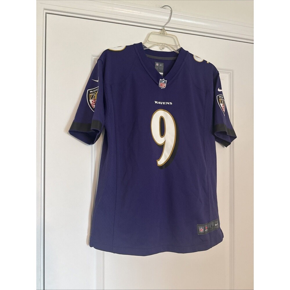 Nike Baltimore Ravens Justin Tucker #9 Jersey YOUTH LARGE Purple